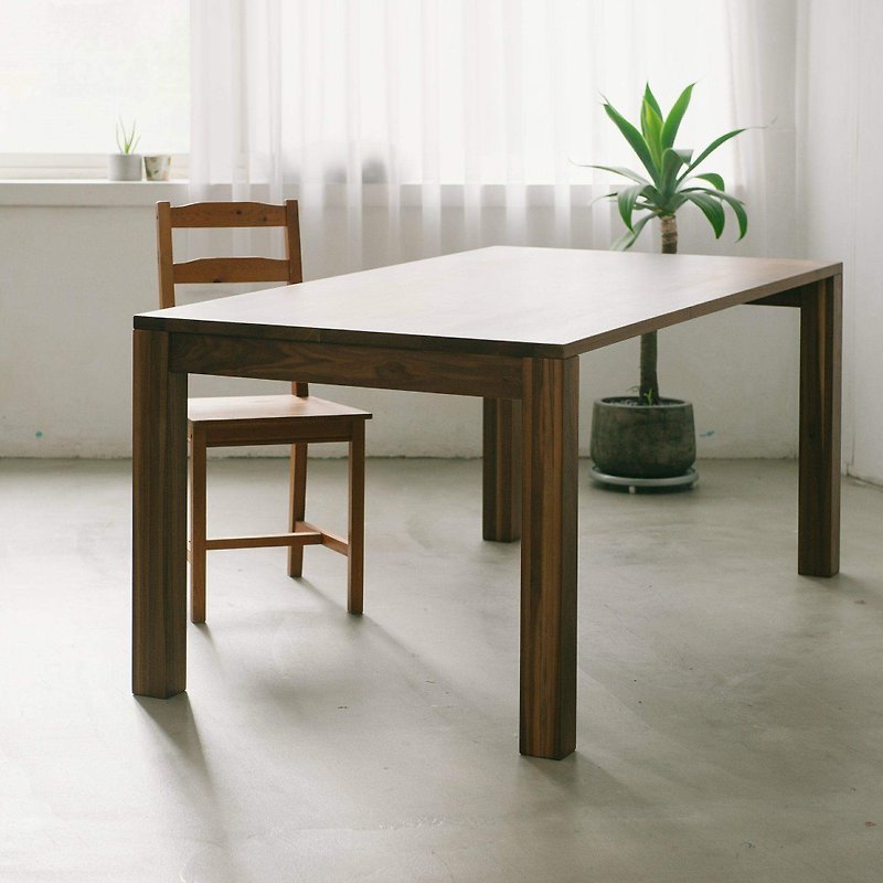 Moment木们-黑胡桃木-实木咖啡桌餐桌(180x90x74)-原木拼板 - 餐桌/书桌 - 木头 黑色