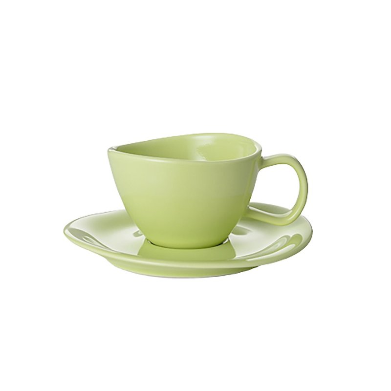 【花系列】花茶杯盘组 (草绿色) - 咖啡杯/马克杯 - 其他材质 绿色