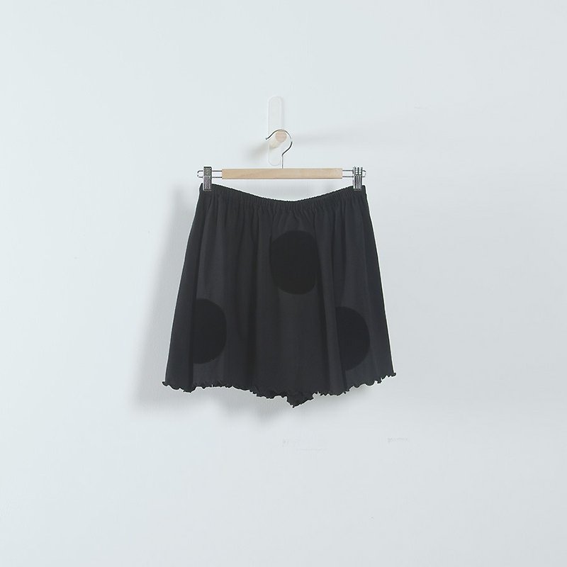 气质拼接纯棉小波短裙 - imakokoni - 裙子 - 其他材质 黑色