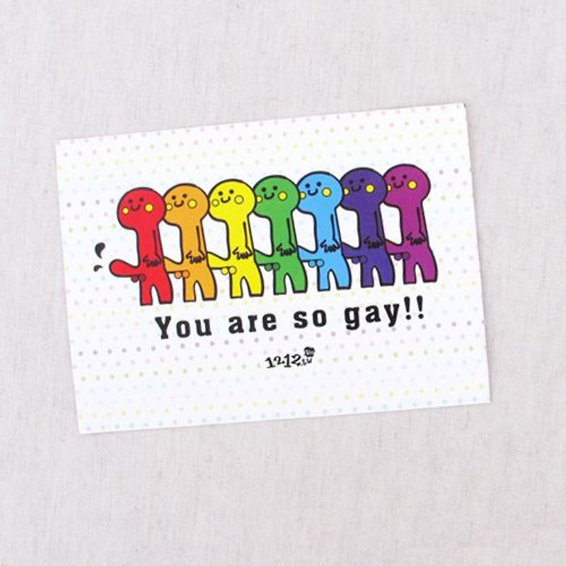 1212玩乐设计逗趣明信片-U R SO GAY - 卡片/明信片 - 纸 