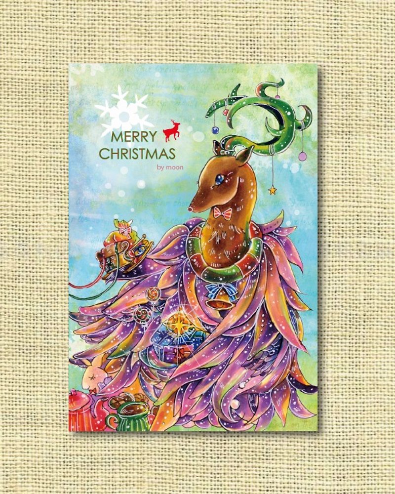 【圣诞节 限定】美好圣诞鹿Dear Merry Christmas!圣诞卡片 - 卡片/明信片 - 纸 红色