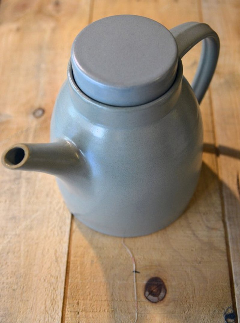 素烧陶壶 pure pot-浅蓝 - 茶具/茶杯 - 其他材质 蓝色