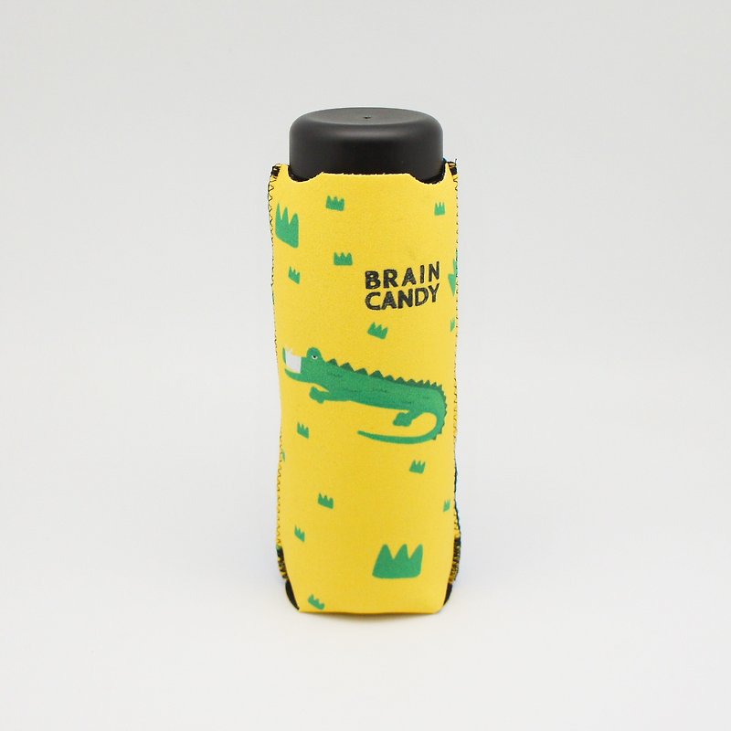 BLR 保温瓶套 保冰/保温 水壶套  BRAIN CANDY 联名款 鳄鱼与猫 - 随行杯提袋/水壶袋 - 聚酯纤维 黄色