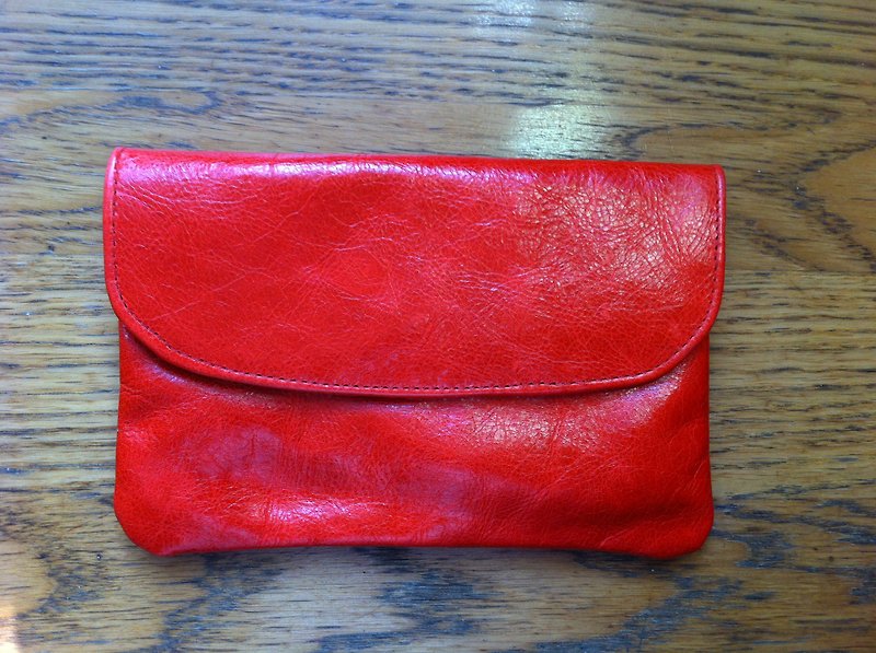 意大利真皮配YKK拉链手提包(有内格袋) - 手提包/手提袋 - 其他材质 红色