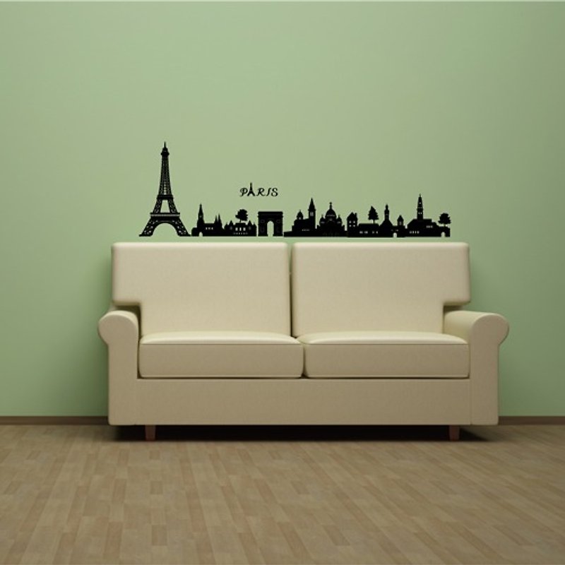 smart Life创意无痕壁贴◆巴黎城市(长约100厘米) - 墙贴/壁贴 - 纸 黑色