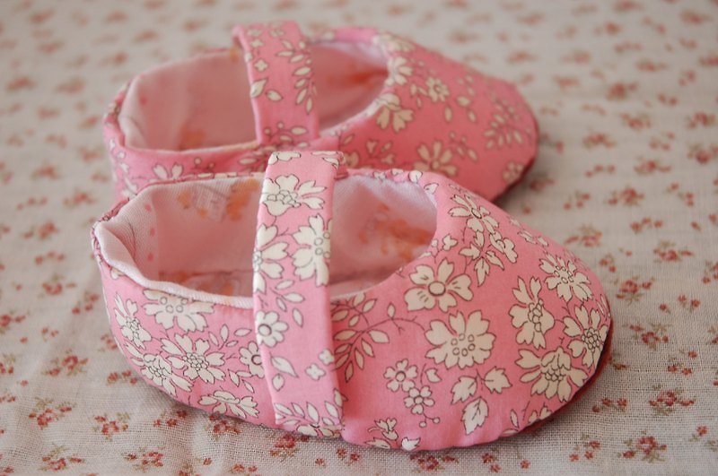 粉红碎花婴儿鞋 - 婴儿鞋 - 其他材质 粉红色