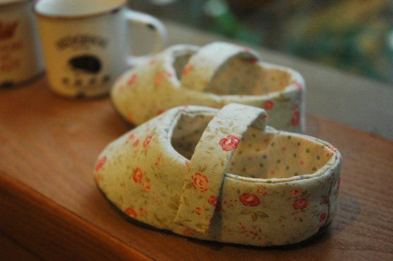 小清新玫瑰婴儿鞋 - 童装鞋 - 其他材质 绿色