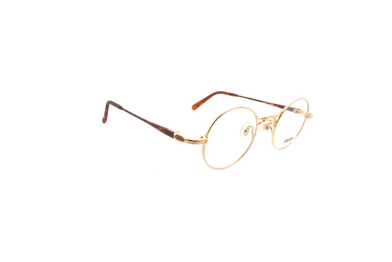可加购平光/度数镜片 Kansai Yamamoto KY055M 90年代古董眼镜 - 眼镜/眼镜框 - 其他金属 金色