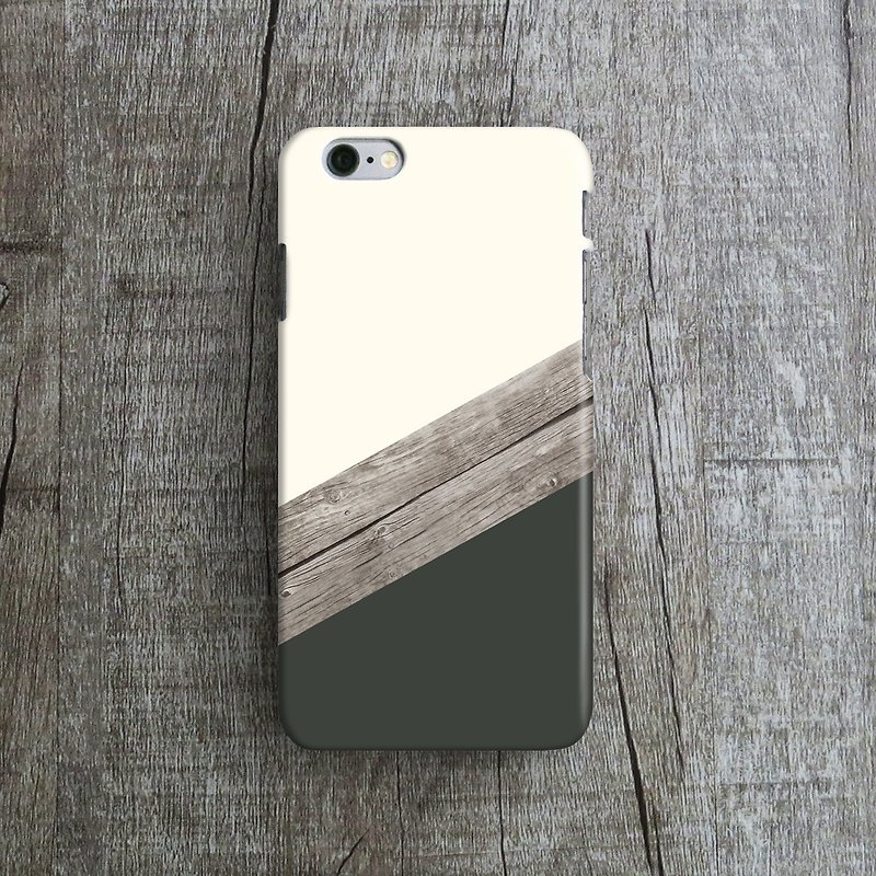 OneLittleForest - 原创手机保护壳- iPhone 6, iPhone 6 plus-  古风棉麻布木片拼接 - 手机壳/手机套 - 塑料 灰色