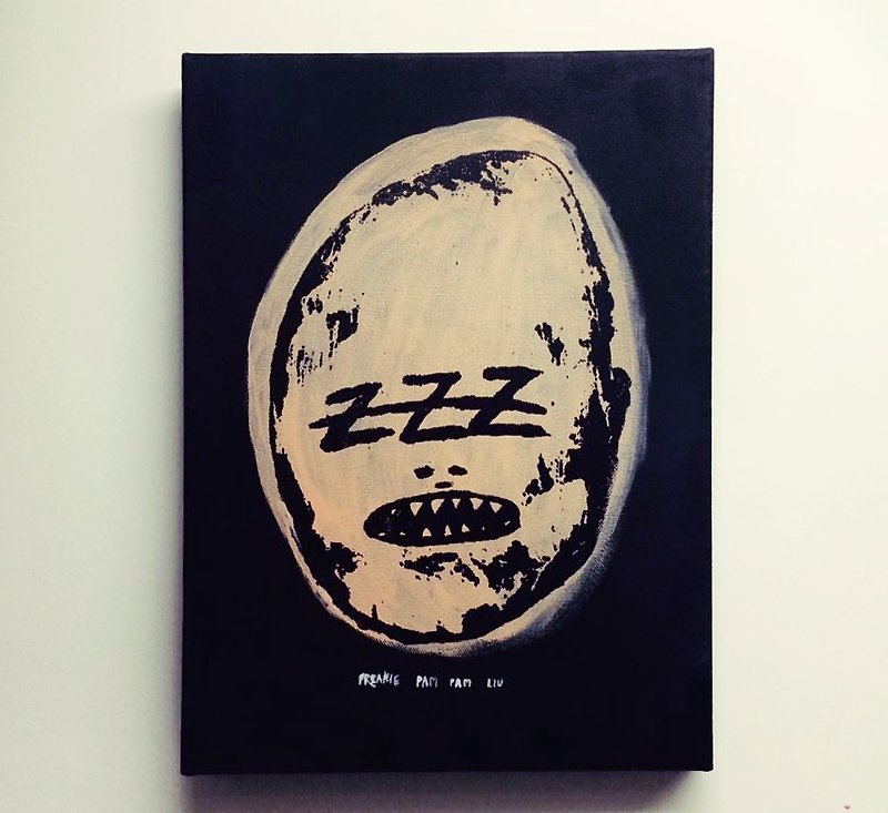 过去X未来 多提无用 手工绢印 ZZZOMBIE ZZ僵尸画作 - 海报/装饰画/版画 - 其他材质 黑色