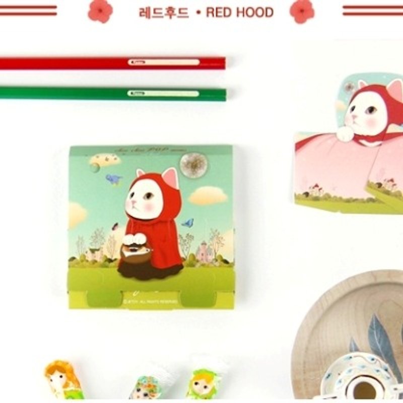 Jetoy,Choo choo 甜蜜猫 POP 便条纸 (80P)_Red hood (J1503103) - 便条纸/标签贴 - 纸 红色