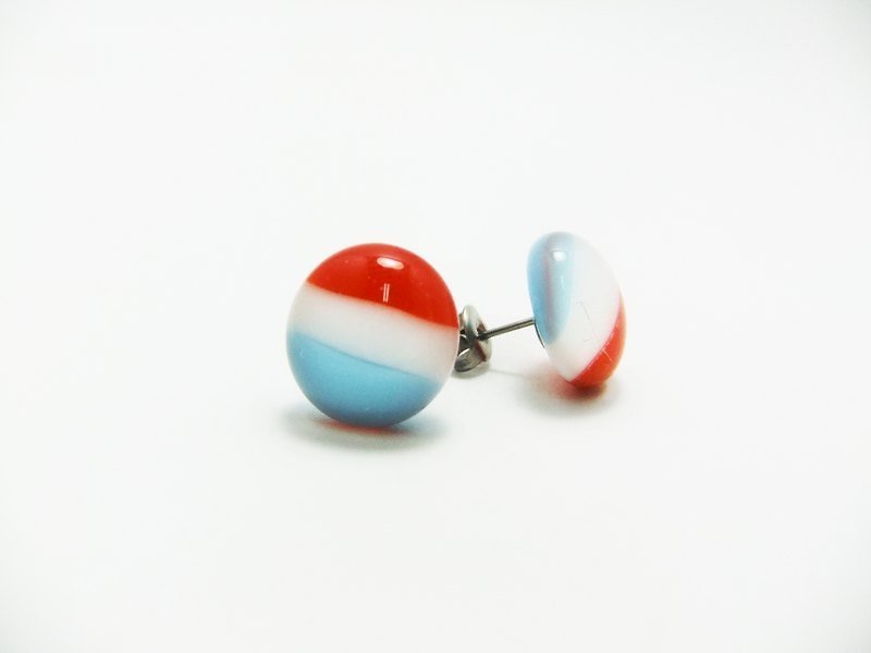 手工琉璃耳环-卢森堡 - 耳环/耳夹 - 玻璃 多色