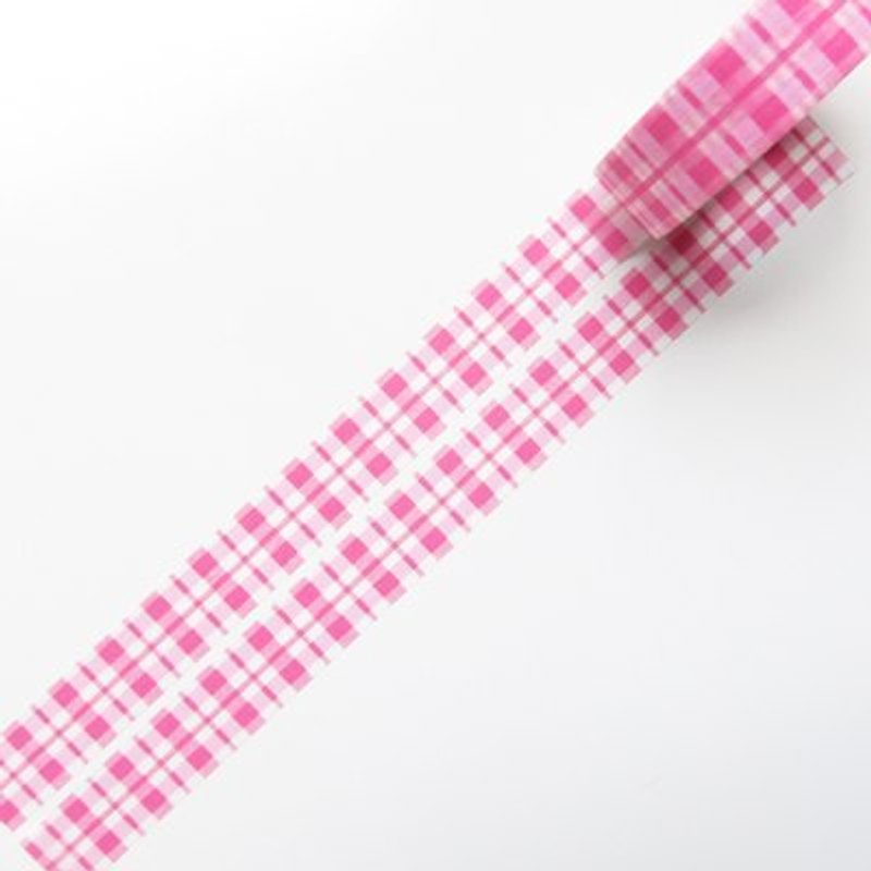 Aimez le style 和纸胶带 (01023 方格纹-粉红) - 纸胶带 - 纸 粉红色