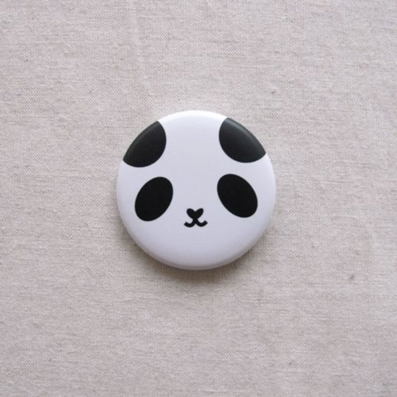 1212玩乐设计 逗趣 胸章 -熊猫来了 - 徽章/别针 - 纸 白色