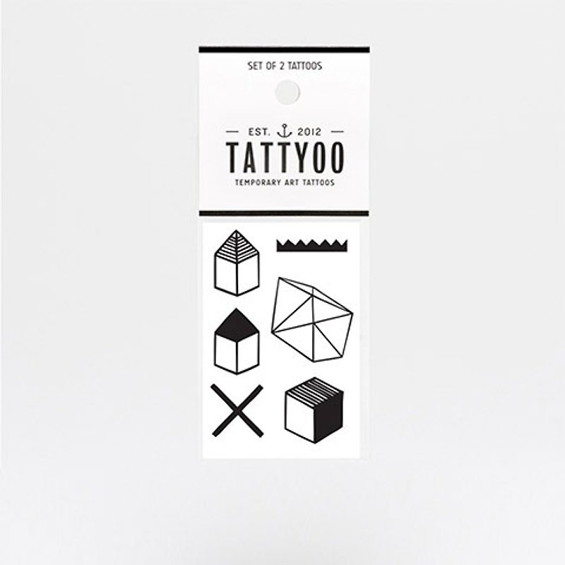 几何王国 刺青纹身贴纸 | TATTYOO - 纹身贴 - 纸 黑色