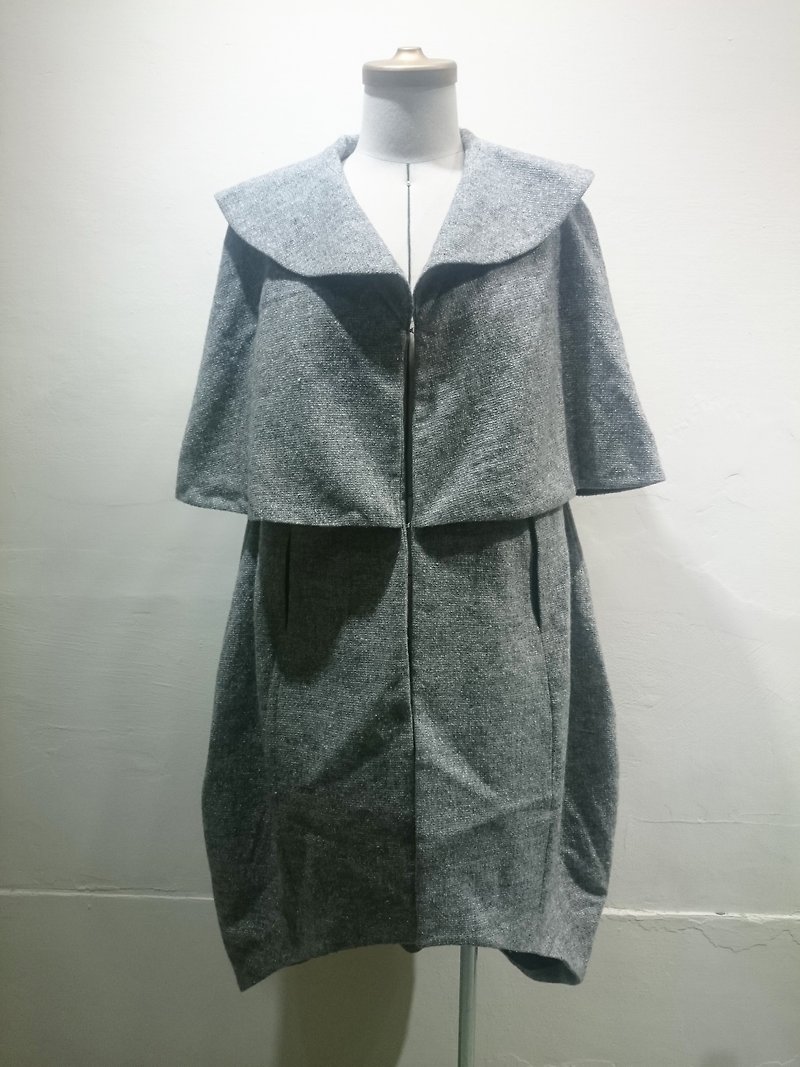 Sample sale 日本毛料钟型大斗篷 银河星光 - 女装休闲/机能外套 - 其他材质 灰色