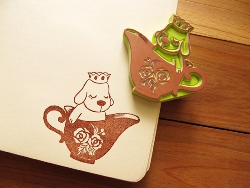 Apu手工章 可爱下午茶印章 - 印章/印台 - 橡胶 
