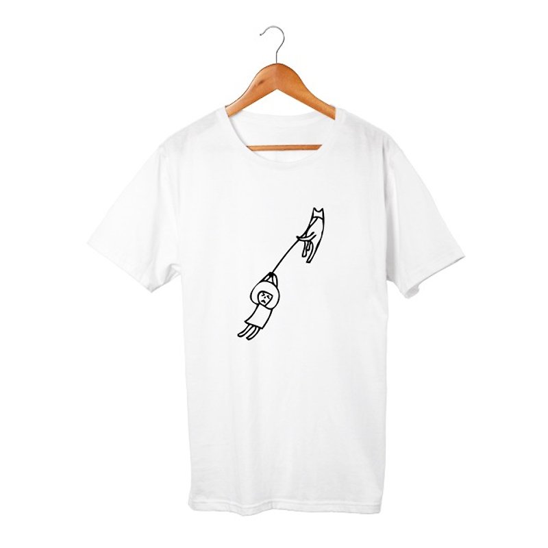 Allie #3 T-shirt - 中性连帽卫衣/T 恤 - 棉．麻 白色