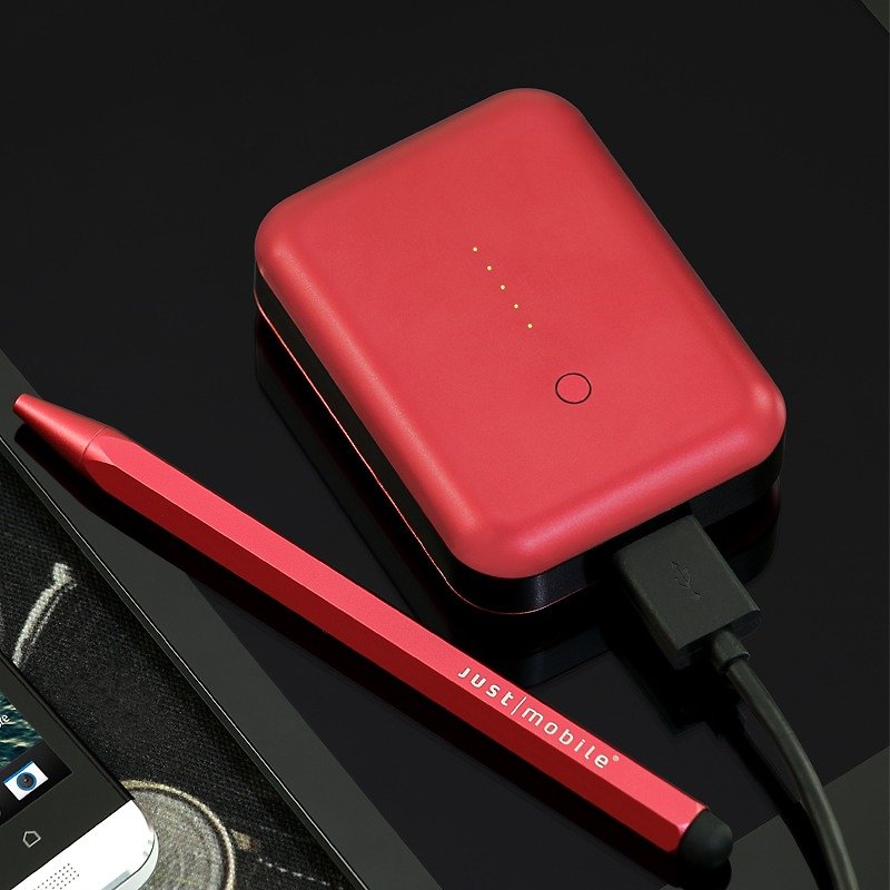 Just Mobile  Gum++ 高效能6000 mAh铝质行动电源-红 PP-268ARE - 充电宝/传输线 - 其他金属 红色