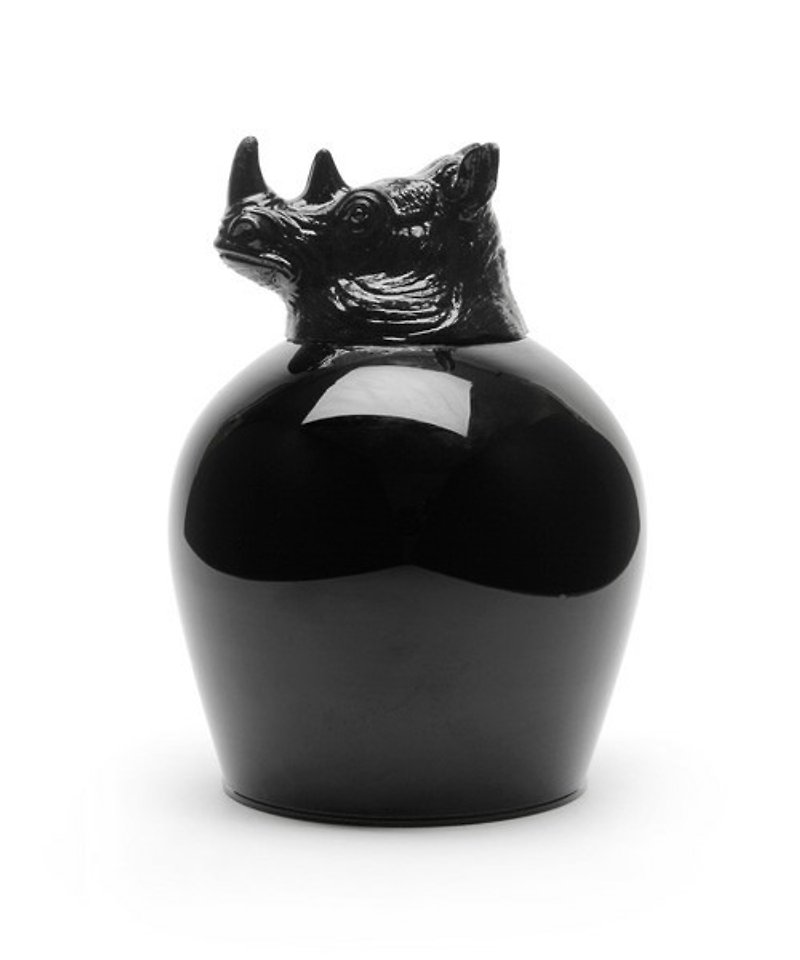 日本 goody grams animal wine glass 动物造型 红酒杯 Rhino 犀牛 - 茶具/茶杯 - 玻璃 黑色