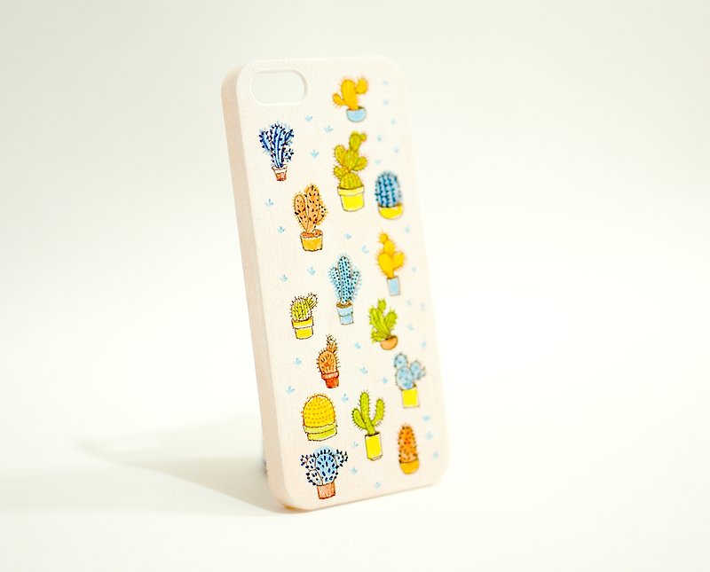 【仙人掌】Apple iPhone 5 &5s 纯手绘保护壳（可定制化） - 手机壳/手机套 - 塑料 白色