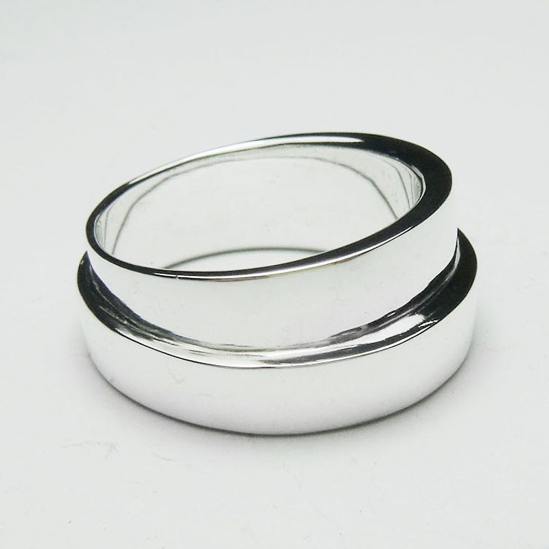 订制戒指-造型戒 T-Ring 925 纯银戒指-64DESIGN - 戒指 - 纯银 银色