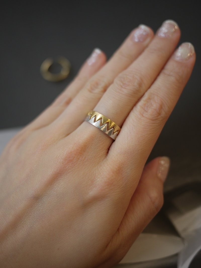 MUFFëL ◊简约◊ 系列 - 锯齿戒指 - 戒指 - 其他金属 金色