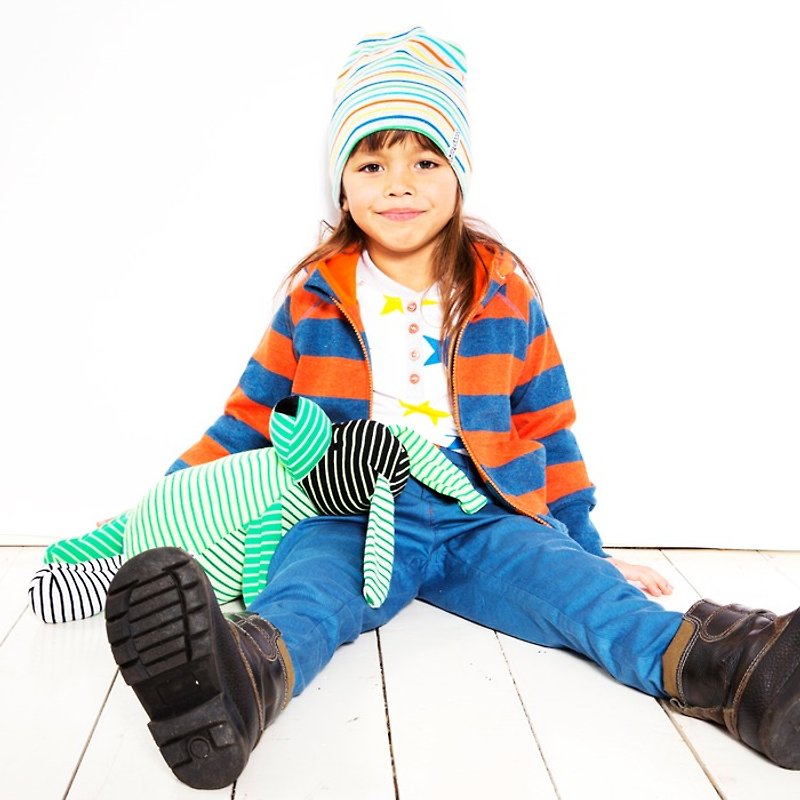 【瑞典童装】有机棉内刷毛保暖外套2岁至8岁 橘色/蓝色 - 童装外套 - 棉．麻 蓝色