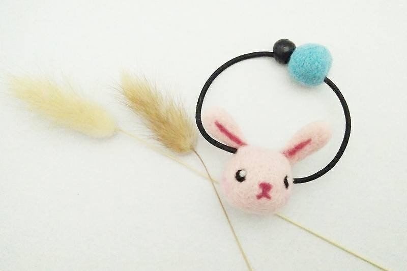 miniyue 羊毛毡 动物发束(兔子) 台湾制造 全手工 - 发饰 - 羊毛 粉红色