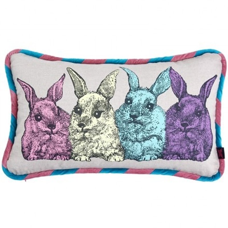GINGER LUXE│ 丹麦泰国设计－仙境兔靠垫抱枕 - 枕头/抱枕 - 棉．麻 