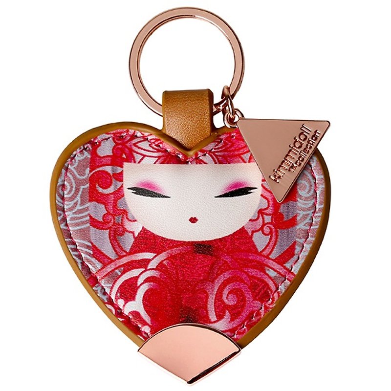 皮革钥匙圈-Yoka 乐力启动【Kimmidoll 和福娃娃】 - 钥匙链/钥匙包 - 其他材质 红色