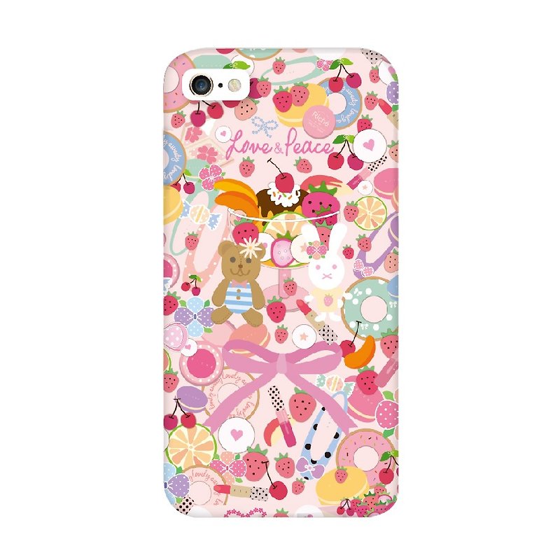 可爱熊熊兔兔情侣手机壳 - 手机壳/手机套 - 其他材质 粉红色