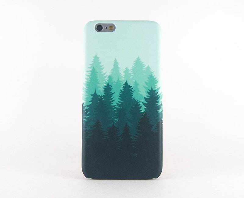 森林有高大的树::手机壳 - 手机壳/手机套 - 塑料 绿色