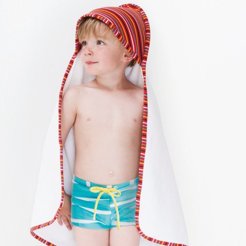北欧童装瑞典儿童泳裤3岁至4岁 松石/白 - 泳衣/游泳用品 - 聚酯纤维 
