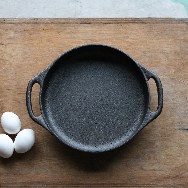 瑞典SKEPPSHULT  铸铁双耳圆形煎锅 26cm - 厨房用具 - 其他金属 黑色