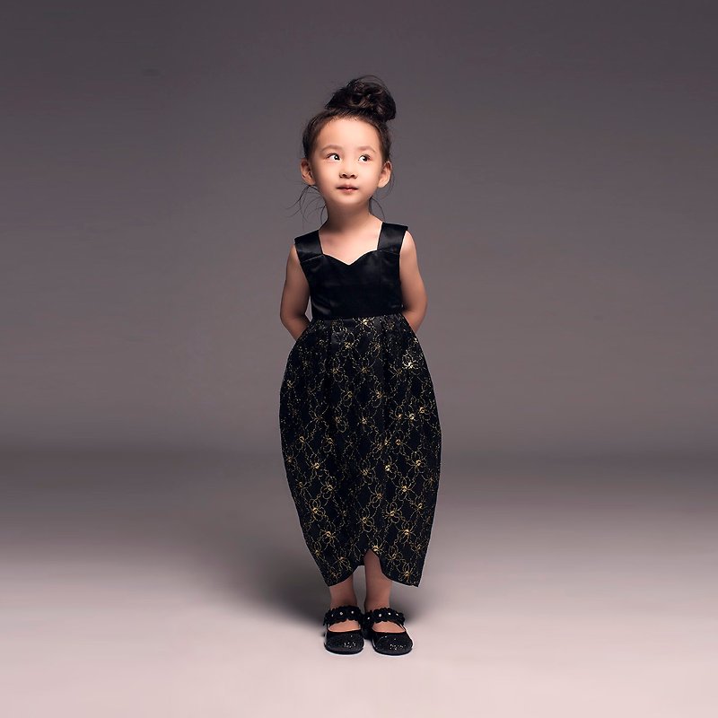 Sparkle Tulip Dress / FW2015 - 童装礼服/连衣裙 - 其他材质 黑色