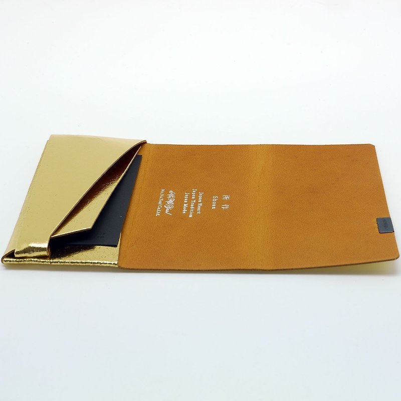 日本手工-所作Shosa 植鞣牛皮 名片夹/卡夹 - 时尚内敛款/金驼 - 名片夹/名片盒 - 真皮 