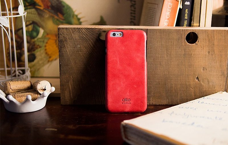 Alto iPhone 6/6S  4.7寸 真皮手机壳背盖 Original - 珊瑚红_可加购定制文字雷雕 - 手机壳/手机套 - 真皮 红色