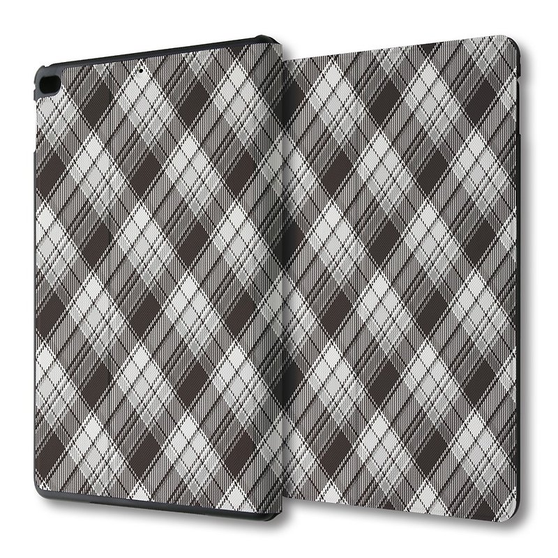 iPad mini 多角度翻盖皮套 黑白格纹 PSIBM-004K - 平板/电脑保护壳 - 人造皮革 黑色