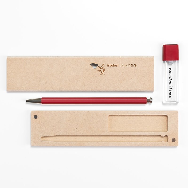 日本北星 大人的铅笔~彩 红色 木质笔盒组 - 其他书写用品 - 木头 红色