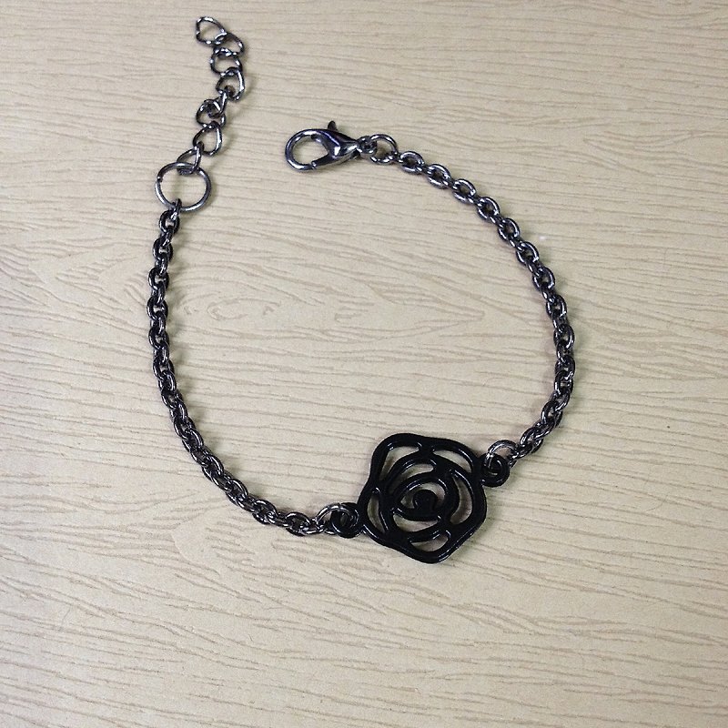 庞克代言人 | 黑玫瑰 | 和金手链 - 手链/手环 - 其他金属 黑色