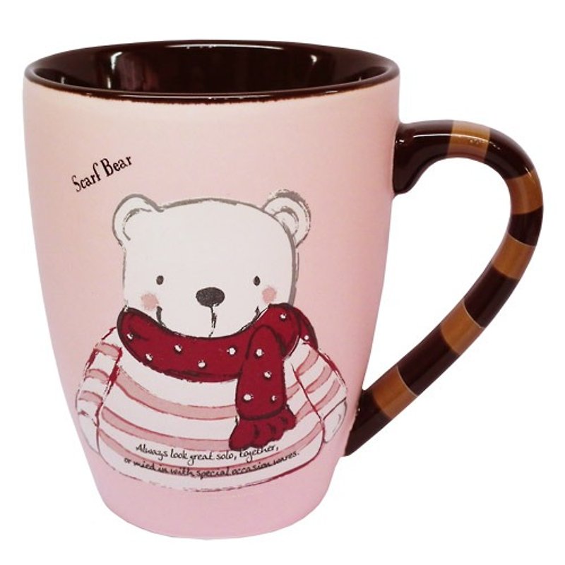 围巾暖暖熊马克杯-女熊 - 咖啡杯/马克杯 - 其他材质 