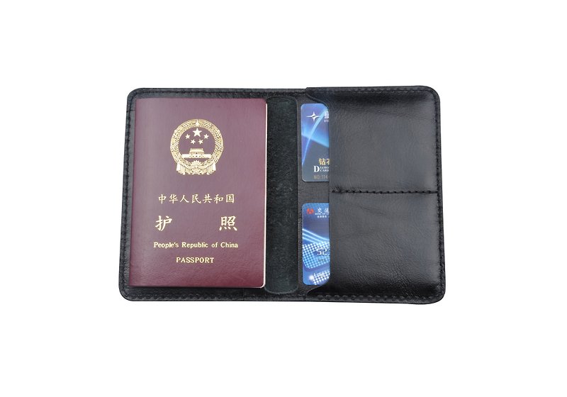 手工制作 头层牛皮 双护照本 卡包 五色选择 免费客制 英文名 - 皮件 - 真皮 