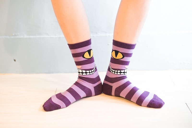咧嘴猫_童话系列_NAKID SOCKS_袜子_短袜 - 袜子 - 其他材质 紫色
