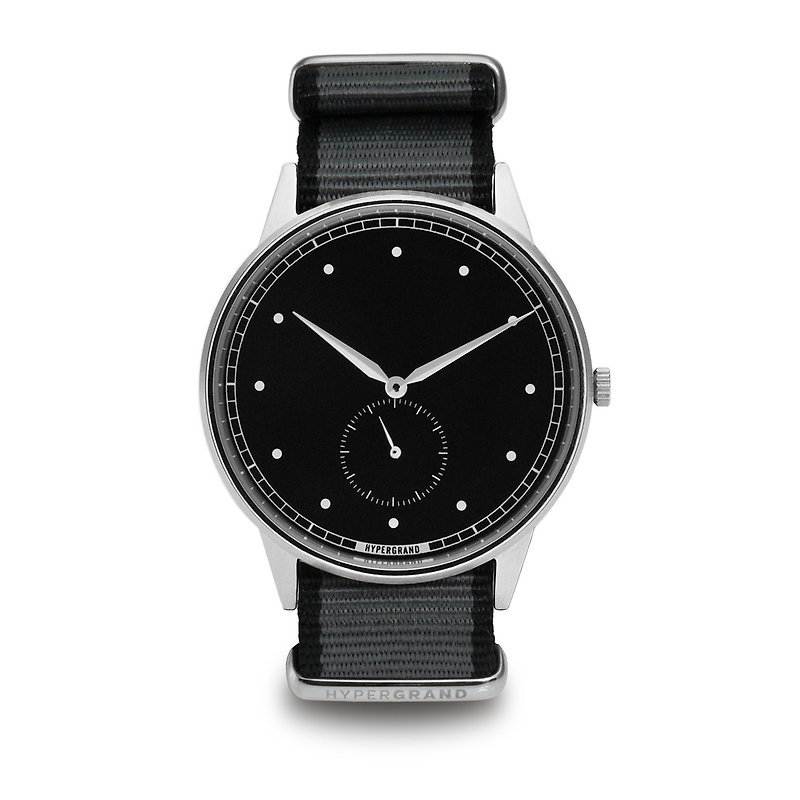 HYPERGRAND - 小秒针系列 - 银黑表盘灰斜纹 手表 - 男表/中性表 - 其他材质 灰色