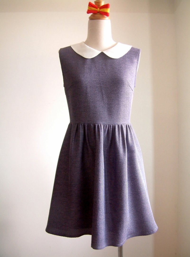 复古无袖洋装-浅紫 - 洋装/连衣裙 - 其他材质 紫色