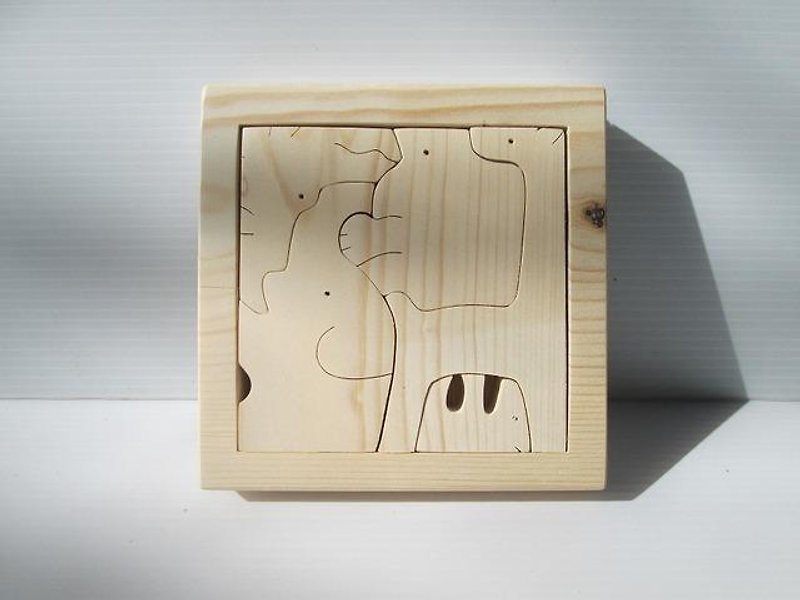 動物パズル　(はじめてのどうぶつえん) Japan postage 164yen - 玩具/玩偶 - 木头 卡其色