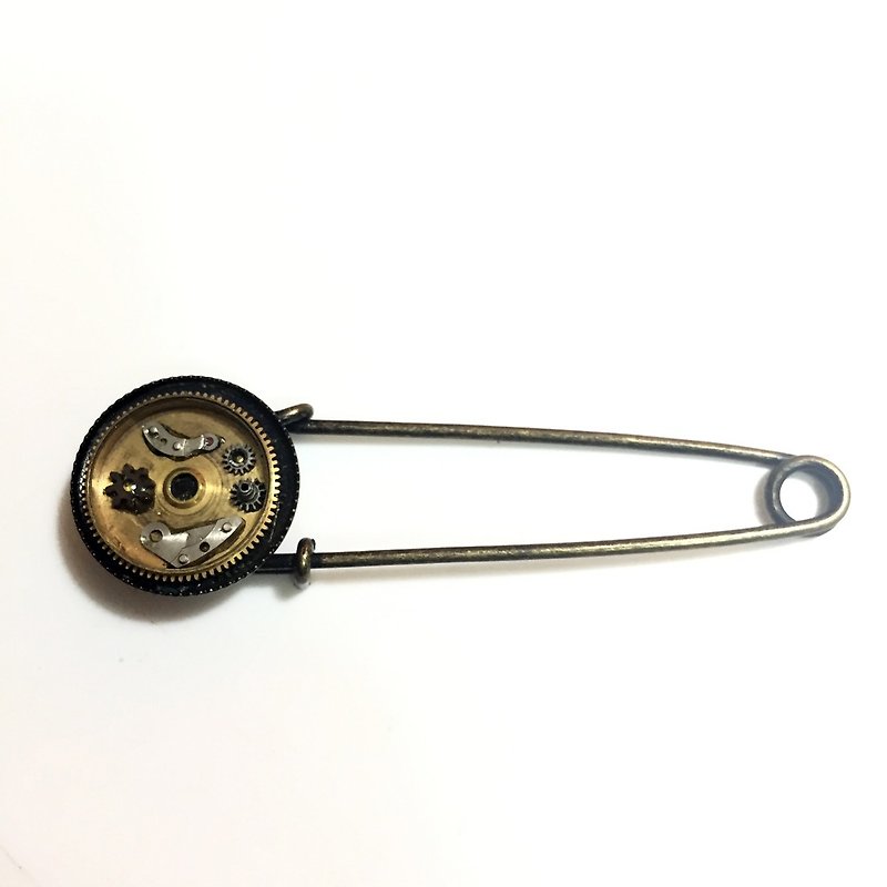 Steampunk蒸汽庞克风格 披风别针Pin first - 胸针 - 其他金属 金色