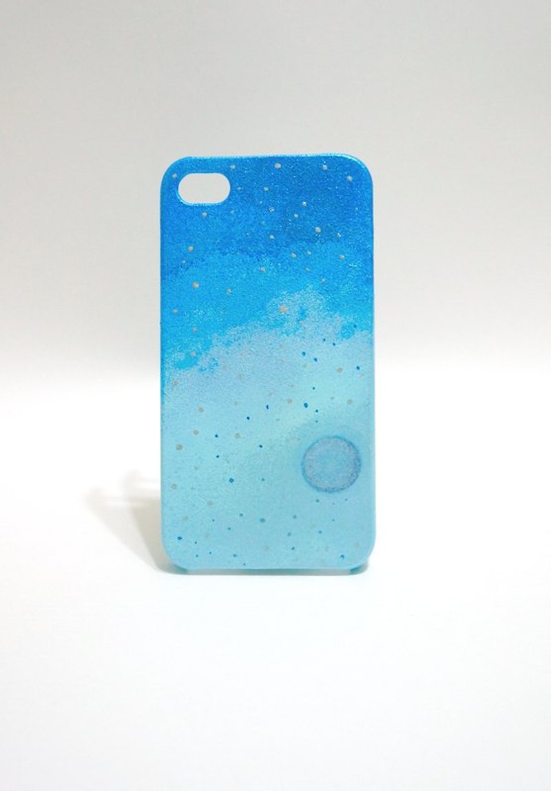 【Moon in blue－手绘系列】iPhone 手机殻 - 手机壳/手机套 - 塑料 蓝色