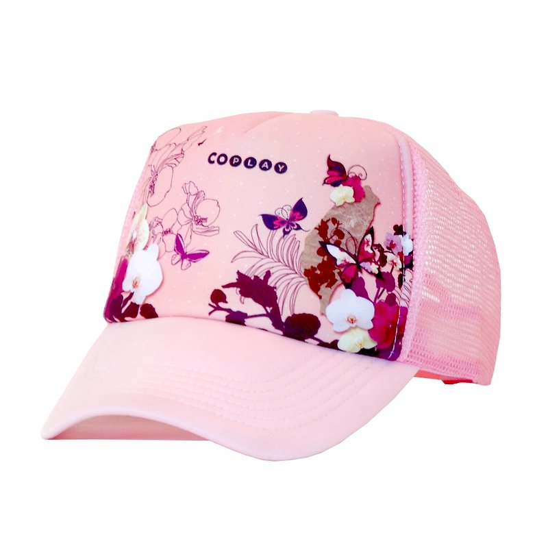 COPLAY设计包 | 台湾兰花｜网帽 ｜棒球帽 - 帽子 - 其他材质 粉红色